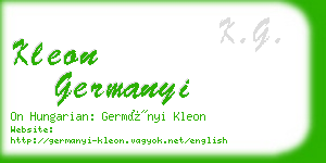 kleon germanyi business card
